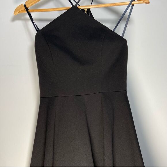 Black Mini Homecoming Dress Lace Back Semi Formal Hoco Party Chic Whimsigoth - Picture 4 of 10